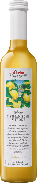 Sizilianische Zitrone Sirup 